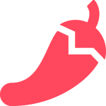 hot pepper pepper icon i red color